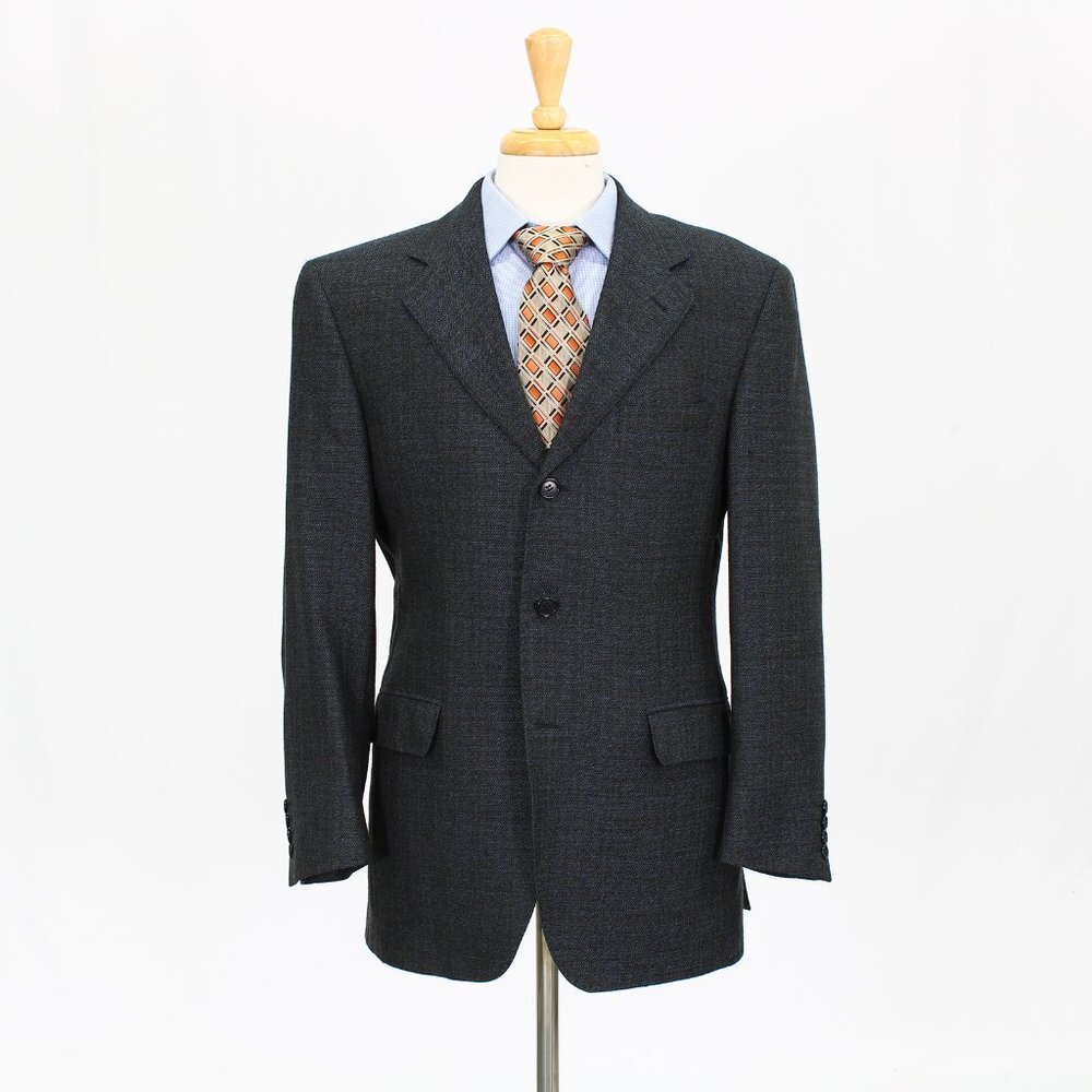 Zaharoff 40R Navy Solid 3-Button Sport Coat Blazer Jacket V370